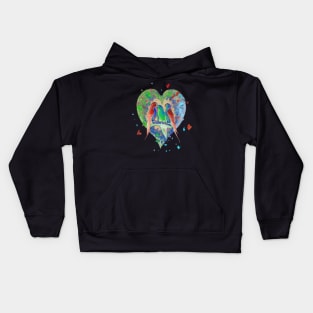 Galentines day and Valentine’s Day happy parrots Kids Hoodie